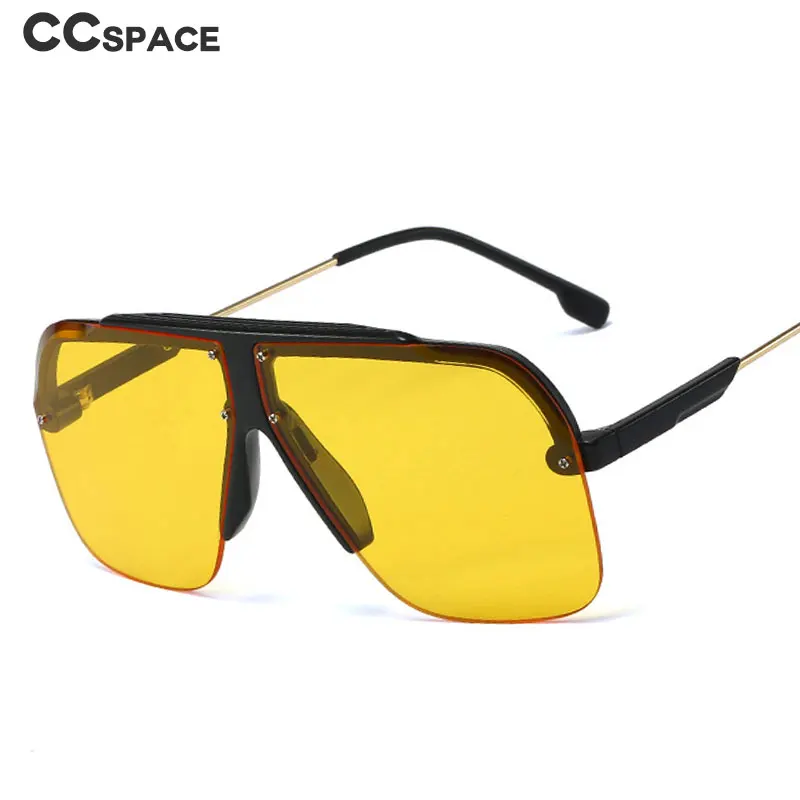 48202 негабаритные без оправы пилотные солнцезащитные очки для мужчин и женщин