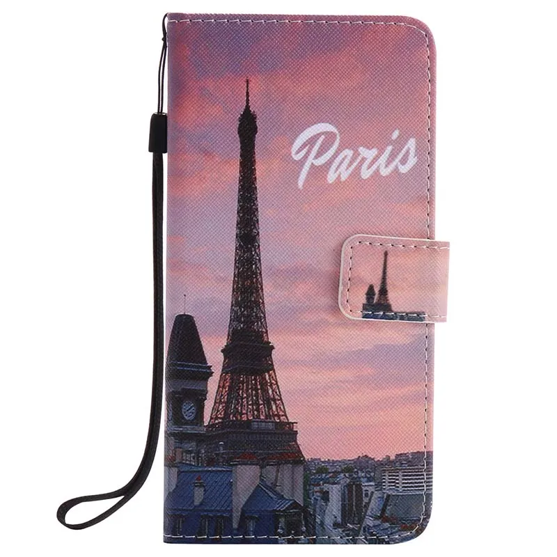 Eiffel Tower Чехол для huawei mate 20 чехол из искусственной кожи флип-кошелек держатель для карт чехол для huawei mate 9 10 Pro Y9 Nova 3 P9 Lite Mini Coque - Цвет: Eiffel Tower