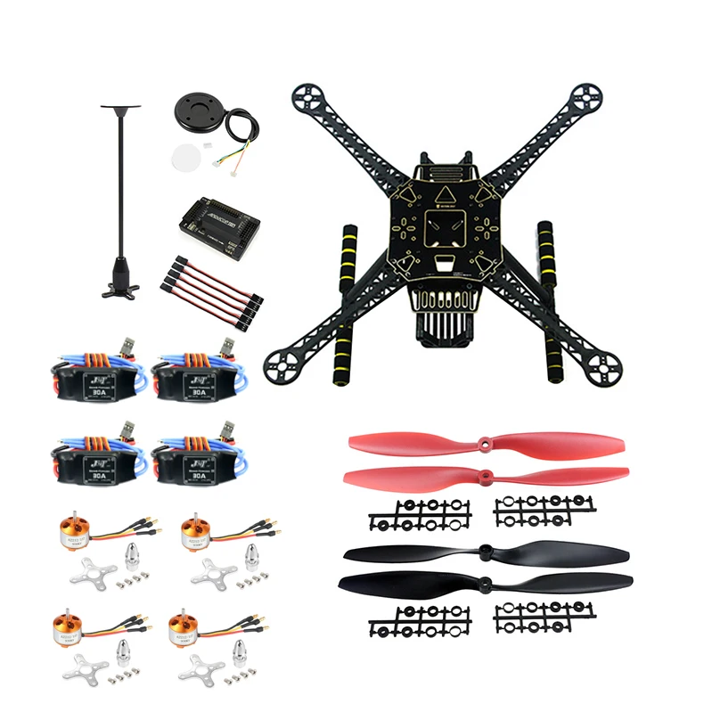 

DIY S600 4-Axle DIY Drone Kit PNP 600mm Frame Kit Landing Gear SkidAPM2.8 Flight Control 30A ESC 930KV Motor 1045 Paddles