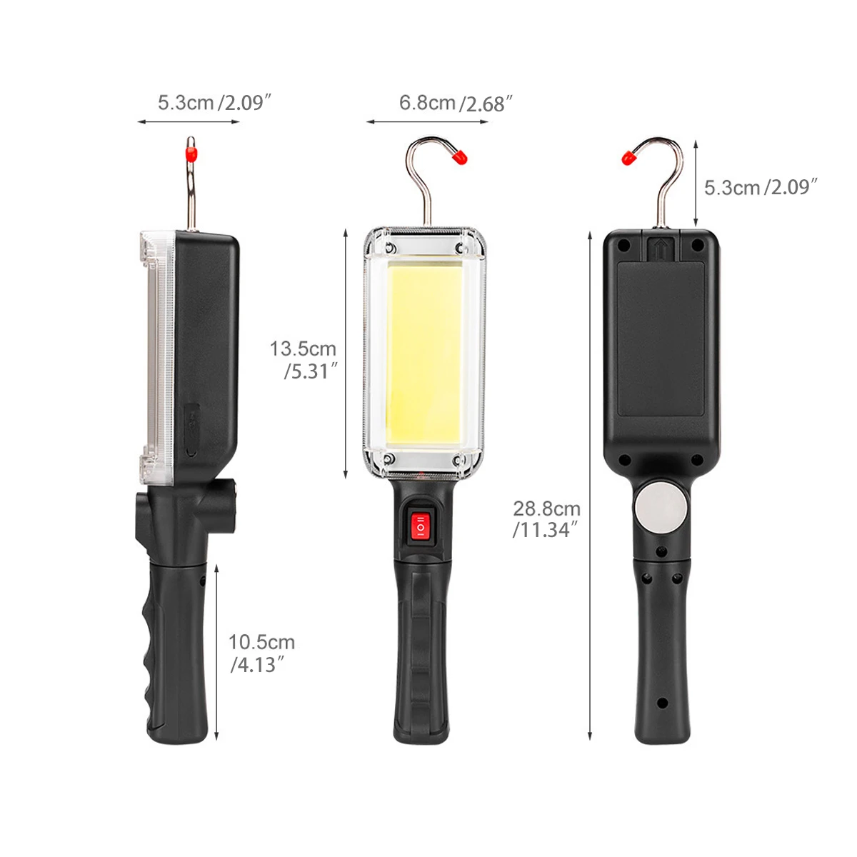 COB USB Перезаряжаемый светодиодный светильник на крючке магнитная лампа для