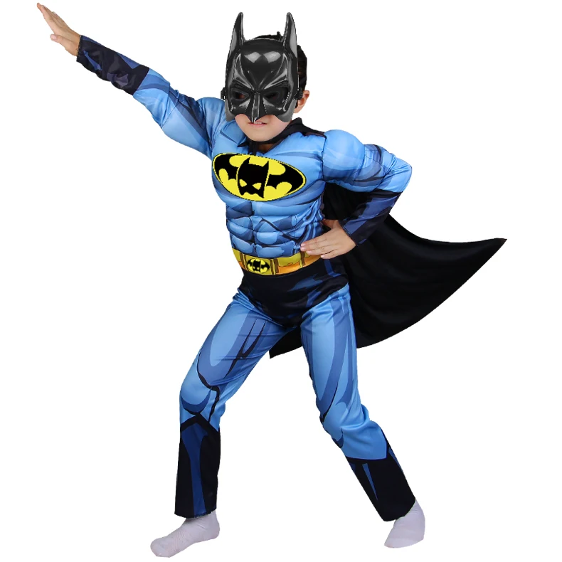 Muscle cape no mask Карнавальные костюмы Бэтмена на Рождество; маскарадный костюм супергероя из фильма; маскарадный вечерний костюм Супермена - Цвет: Muscle cape no mask