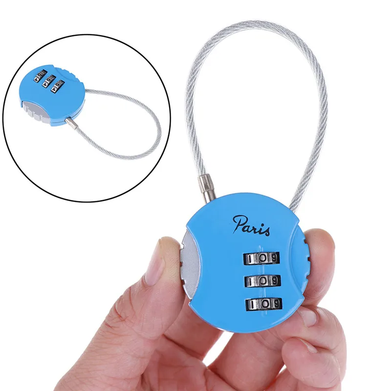 

1PC 3 Dial Digit Password Combination Padlock Suitcase Luggage Metal Code Lock Mini Coded Keyed Anti-Theft Locks Wholesale
