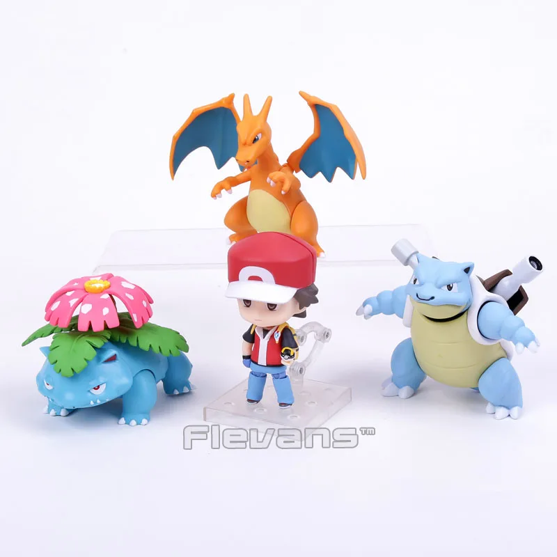 Красный тренажер Pokemon: Champion Ver. Ash Ketchum & Charizard blastois& Venusaur ПВХ экшн фигурка