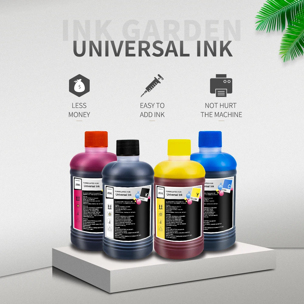 Черные чернила 250 мл набор для заправки чернил Canon HP Epson универсальный чернильный