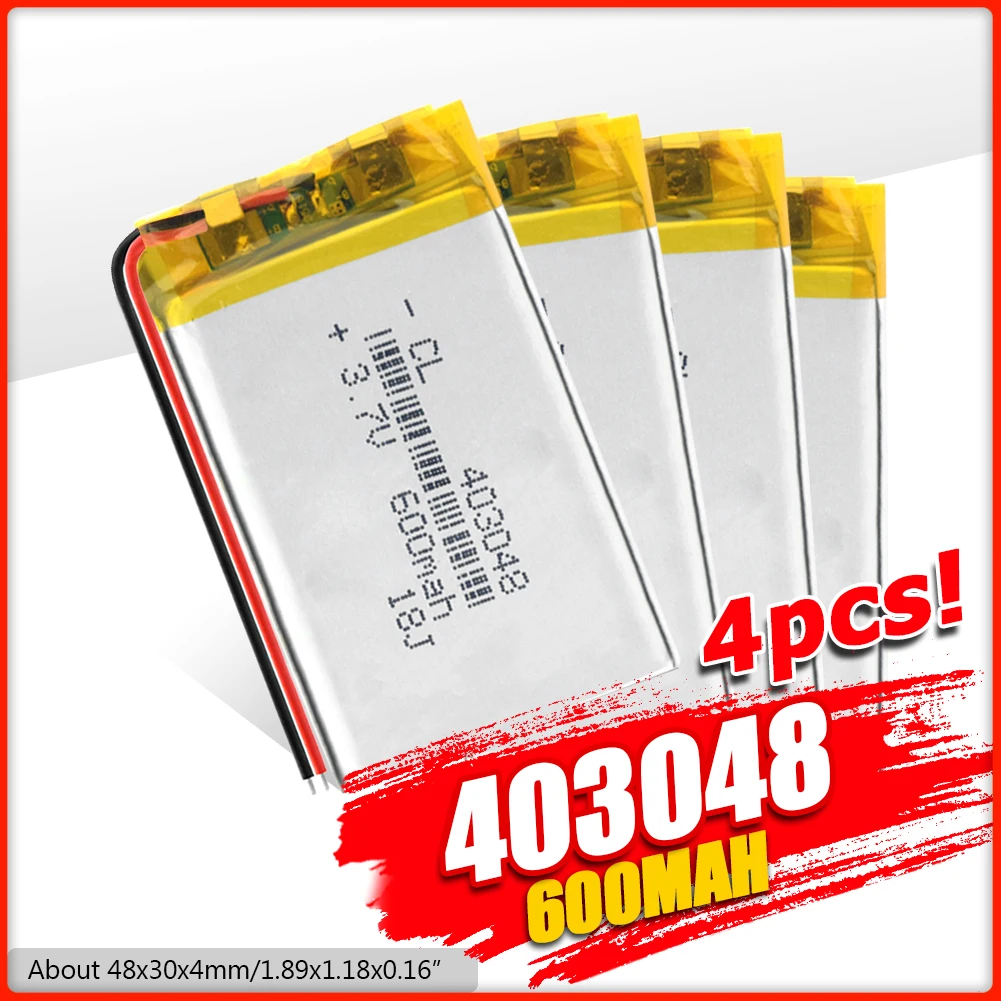 Аккумуляторная литий ионная батарея 403048 мАч ионные полимерные элементы для MP3 MP4
