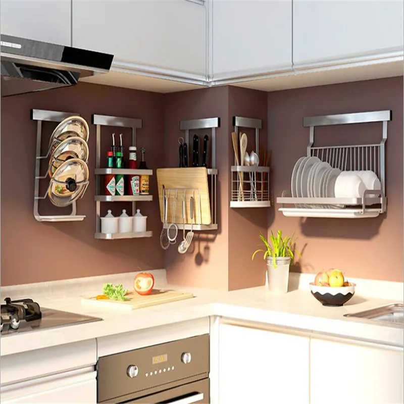 Кухня Органайзер Нержавеющая сталь Многофункциональный сушилка для посуды