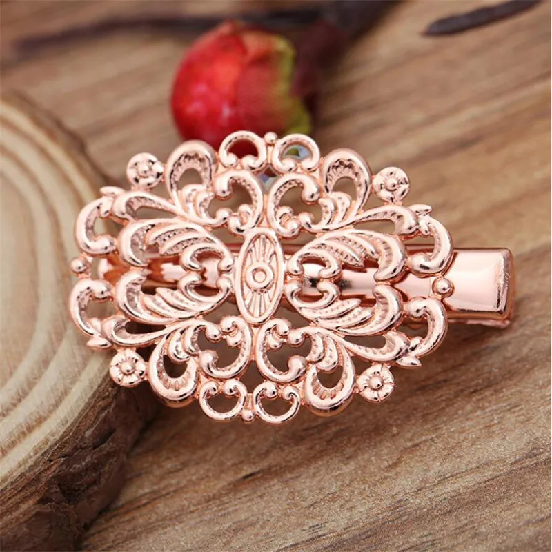 

10pcs/lot Retro Flower Motif Hair Jewelry Women Alligator Clip Hairpin benn Hair Clips Barrettes DIY Hair Wear Accessories