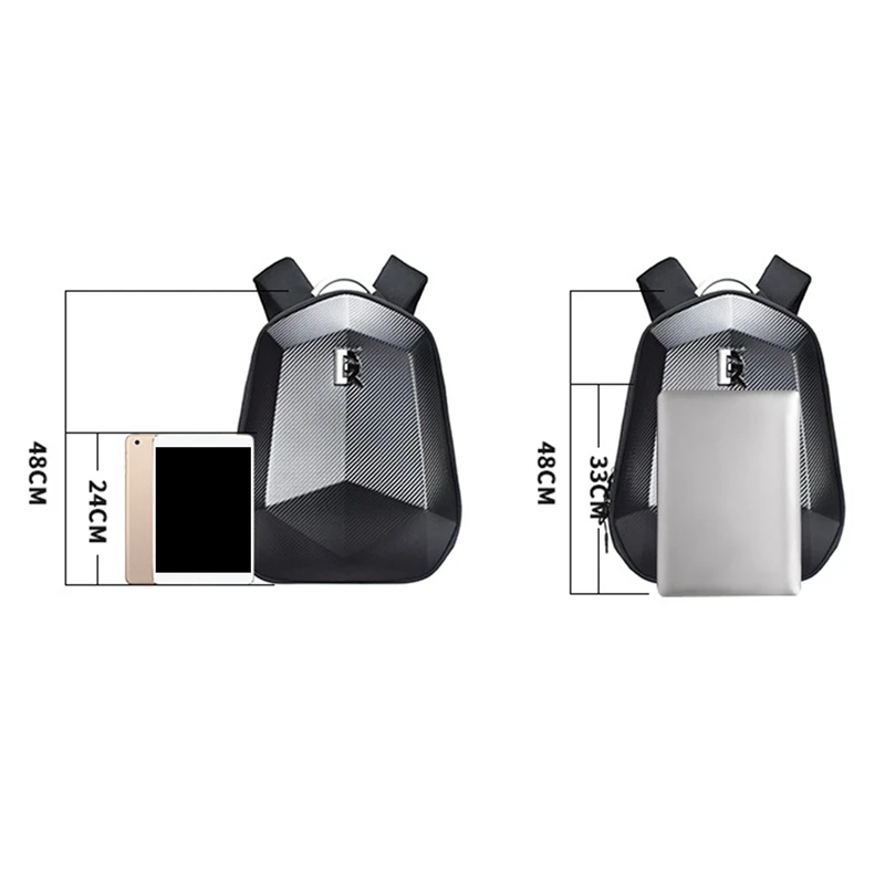 

GHOST RACING Waterproof Outdoor Bag Carbon Fiber Motorcycle Backpack Tank Bag Moto Motorbike Helmet Bags Travel Luggage