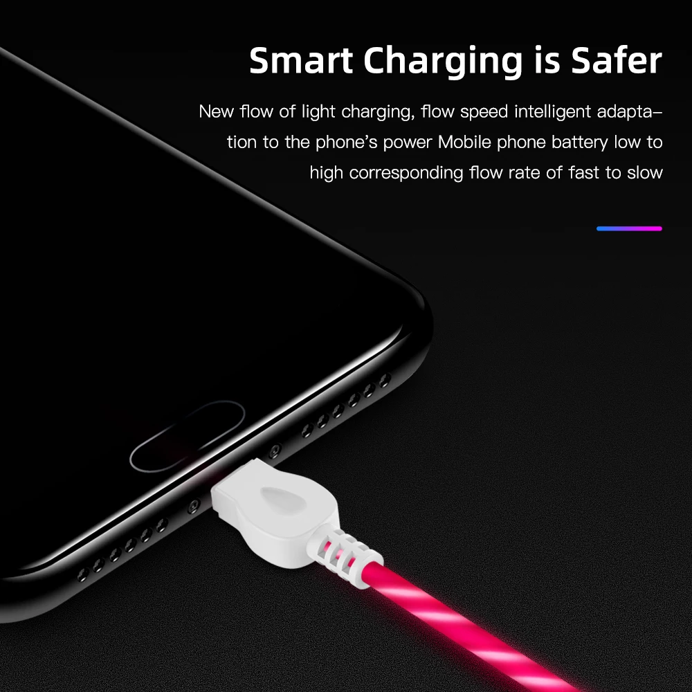 1 м usb type C Micro USB светящийся светодиодный кабель для зарядки samsung S9 светодиодный кабель для передачи данных для huawei P30 P20 Pro шнур для зарядки телефона