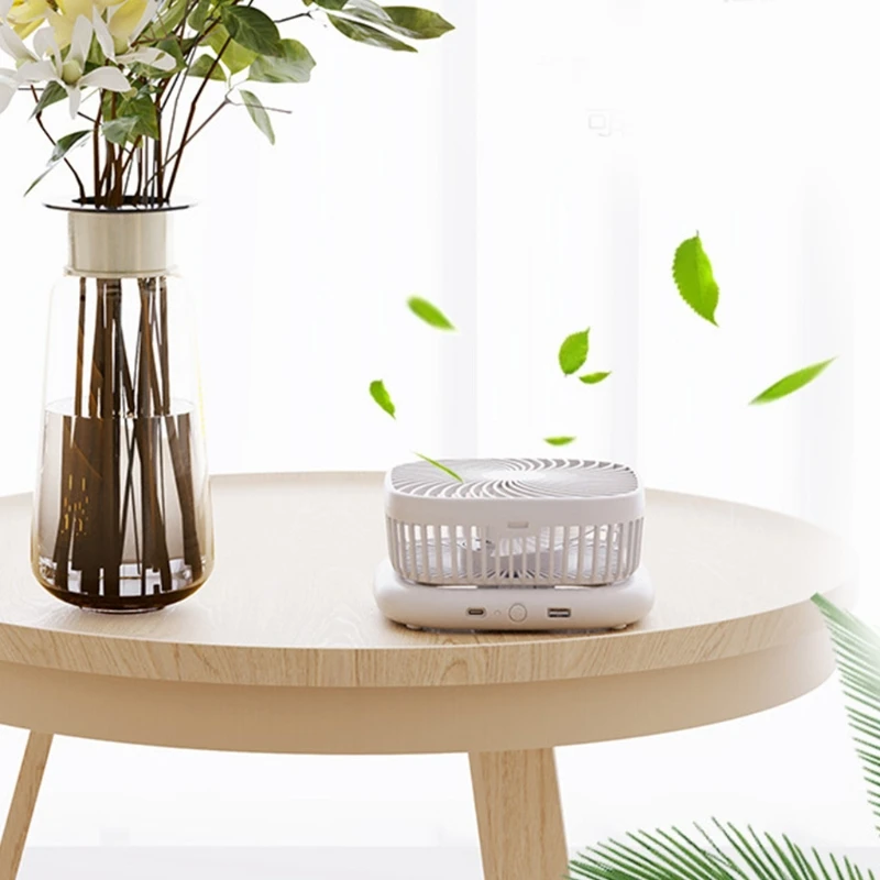 

Mini USB Powered Portable Foldable Fan Small Quiet Table Fan 4500mAh Used as a Power Bank Personal Fan for Home Bedroom