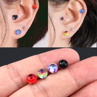 bohemian jewelry rhinestone earring round earrings accessories stud earrings stainless steel jewelry for women new earrings 2021