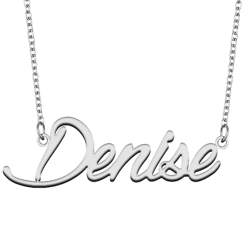 Denise Custom Name Necklace Customized Pendant Choker Personalized Jewelry Gift for Women Girls Friend Christmas Present