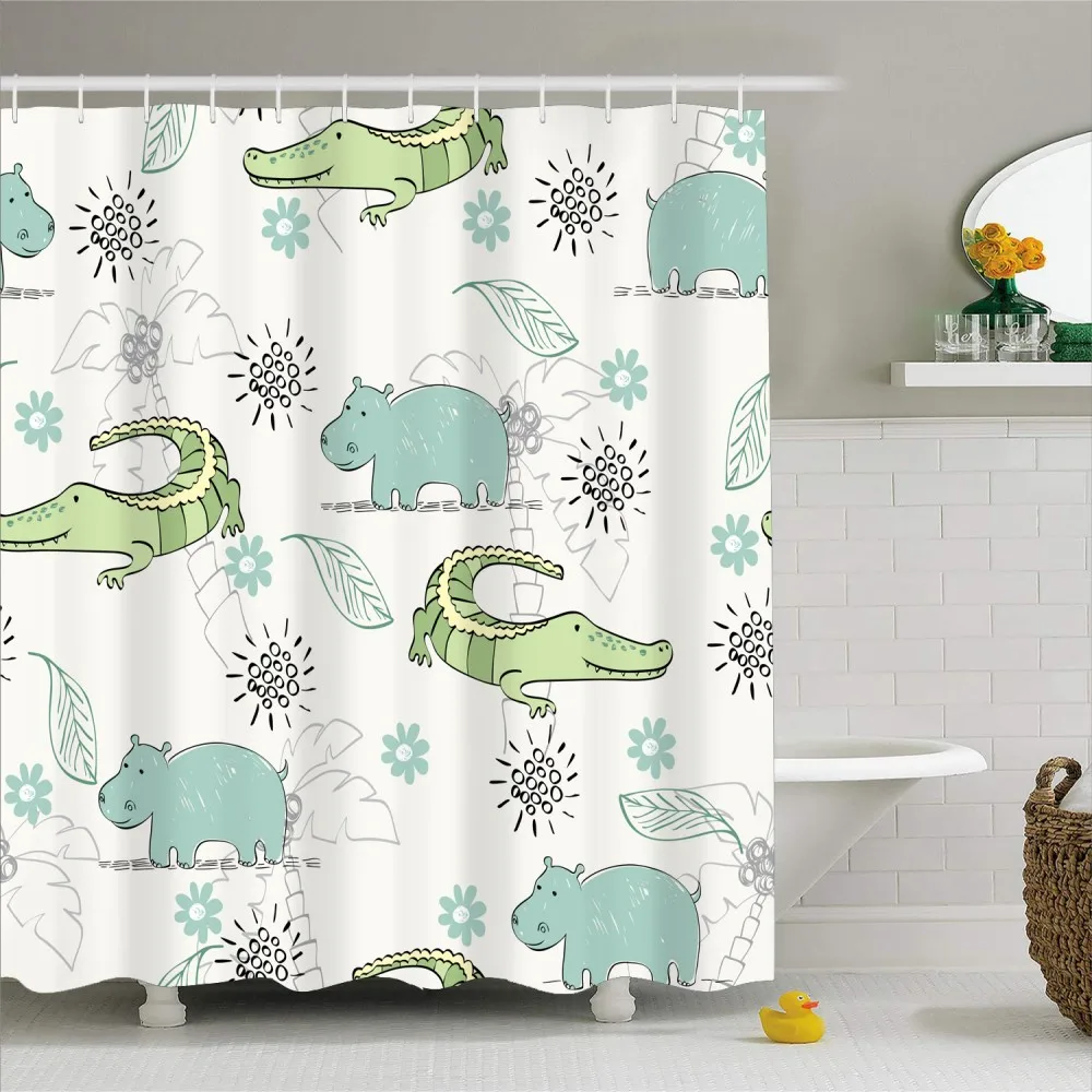 3D принт Happy Together животное занавес для ванной Прочный Водонепроницаемый полиэстер