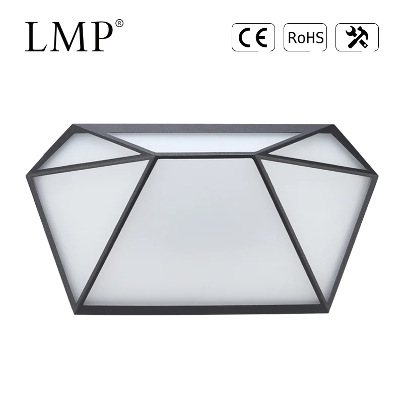 LMP Minimalist Outdoor Wall Mount Light Aluminium IP65 Porch Led Lights Gate Lighting Aisle Lamp Corridor Diamond Design Licht