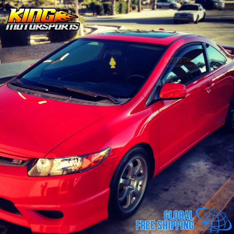

Fit For 06-11 Honda Civic Coupe Acrylic Window Visors 2Pc Set Global Free Shipping