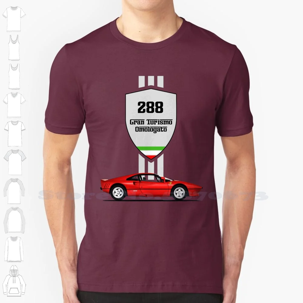 

Черно-белая футболка для мужчин и женщин The 288 Gto 1985 Gto Be Tta Car Classic Car Vintage Car Transport