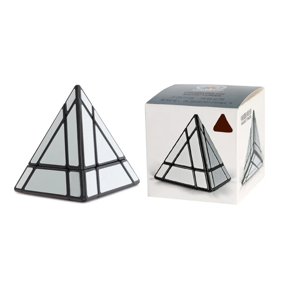 

New Shengshou Mirror Pyramid speed cube 3x3 Hollow Triangle Magic Cube Puzzle Professional Toy Cool Brain Teaser for Boys Gift