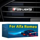 Светодиодная эмблема на переднюю решетку капота автомобиля, декоративное освещение, внешние аксессуары для Alfa Romeo 166 Giulietta Spider GT Stelvio Giulia