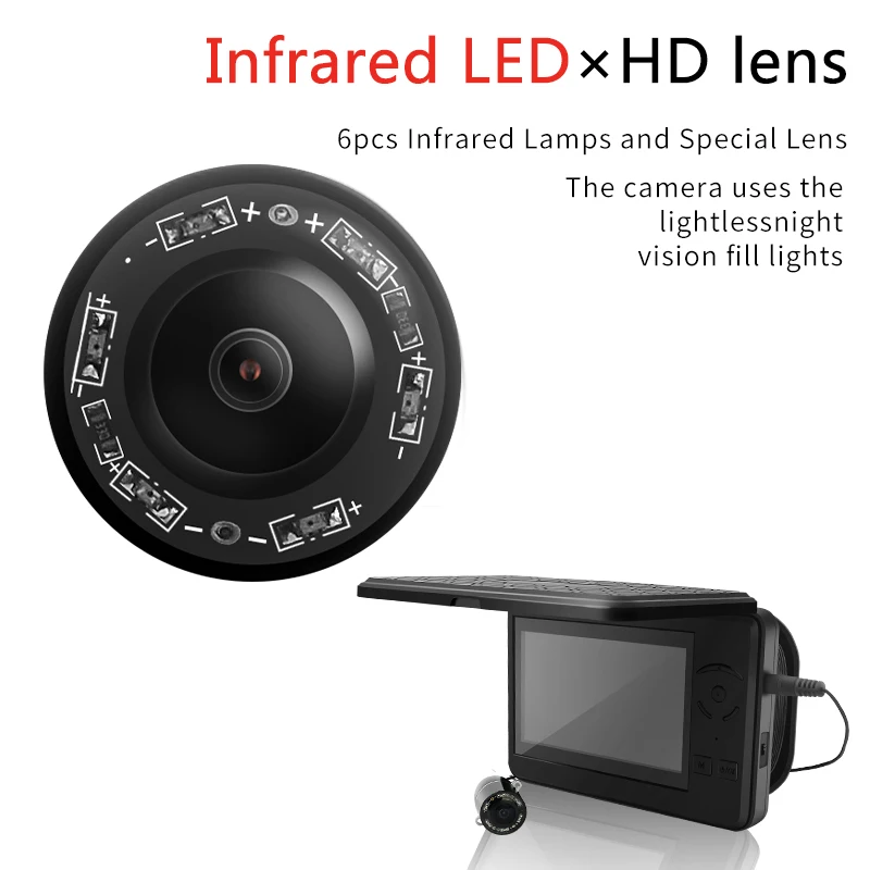 Подводная рыболовная камера Erchang инфракрасный рыболокатор с экраном 4 3 дюйма HD