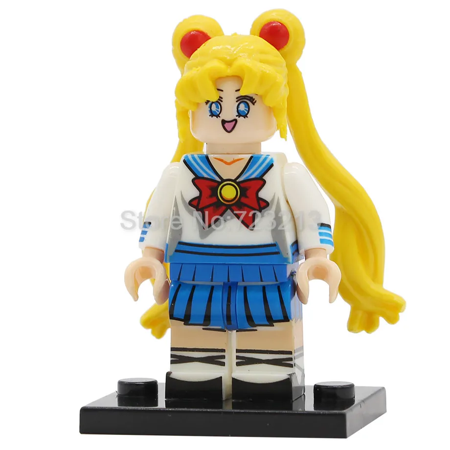 Sailor Moon Лидер продаж, Японский комикс, рисунок Наруто Хацунэ Мику, фигурка мазингер Z, набор строительных блоков, модель, комплекты кирпичей, игрушка, рождественский подарок - Цвет: Sailor Moon
