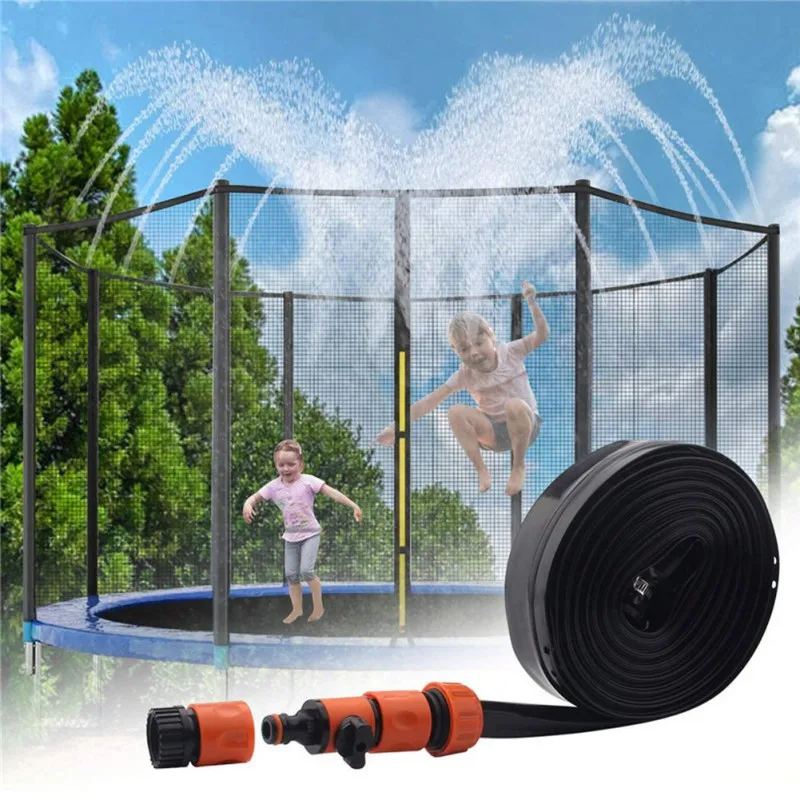 

8.12/15m Trampoline Sprinkler Hose Soft zippered Summer Garden Irrigation Cooling Summer Children's Toys