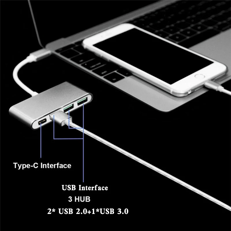 3,1 USB C концентратор типа C к USB 3,0 сплиттер конвертер для MacBook Pro Air портативный Hab адаптер Аксессуары для ноутбуков