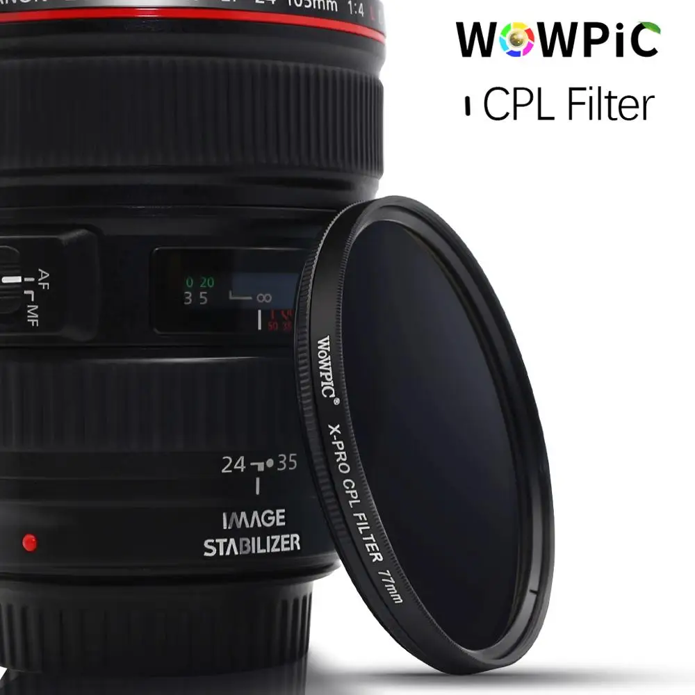WOWPIC 62 мм фильтр CPL с поляризационным покрытием для DLSR объектива Nikon Canon Pentax Sony DSLR