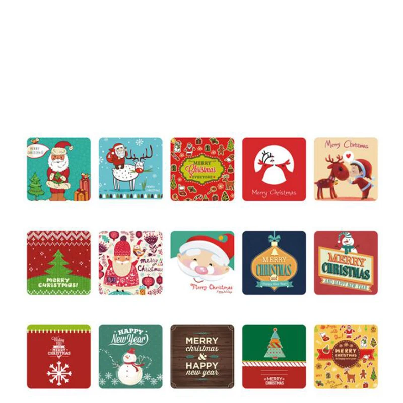 38 шт./корт. Рождественская атмосфера милые маленькие наклейки упаковочные