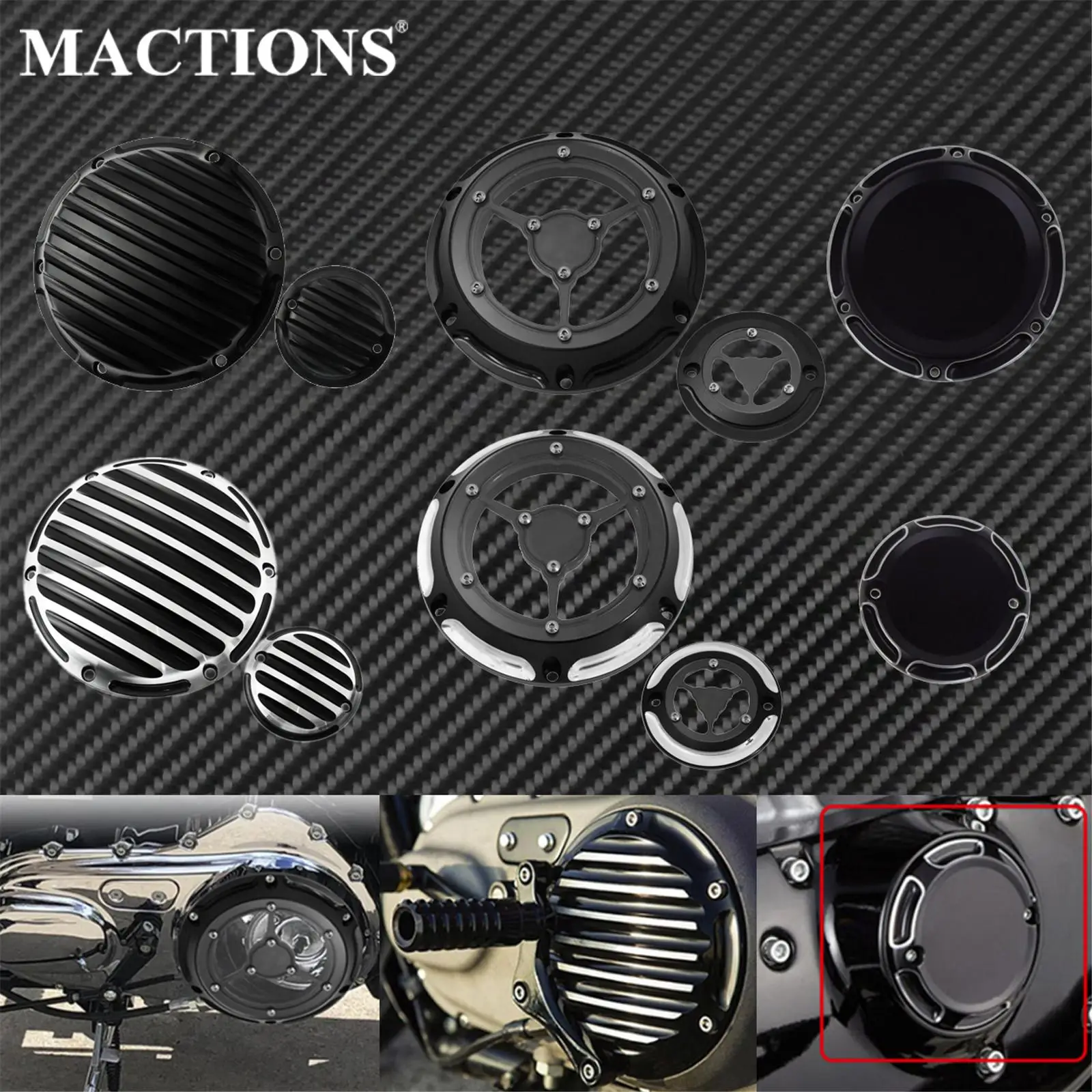 Motorcycle 6 Holes Derby Cover Timer Timing Cover CNC Aluminum For Harley Sportster XR XL 2004-Up XL1200 72 883 Iron Roadster