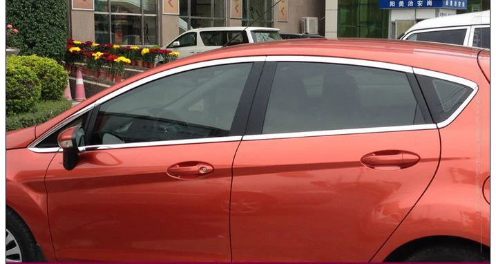 

stainless steel car window trims for ford fiesta 2009 2008 2010 2011 2012 2013 2014 2015 2016 2017