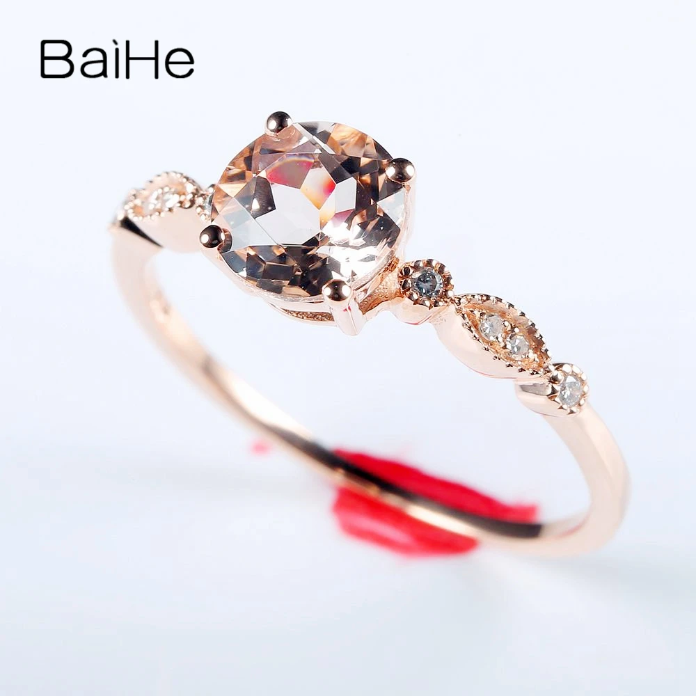 Женское однотонное обручальное кольцо из розового золота 10 к с натуральными