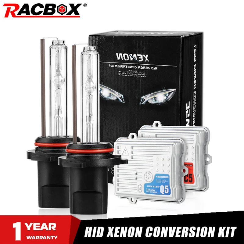 Комплект Ксеноновых конверсионных фар RACBOX 55 Вт 12 В 24 H1 H3 H4 H7 H8 H9 H11 9005 HB3 9006 HB4 4300K 6000K