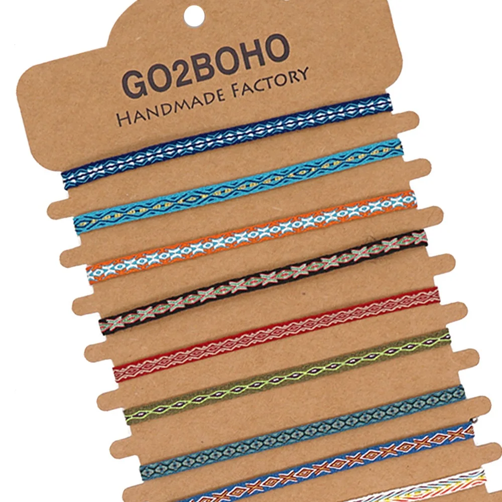 Женские винтажные браслеты в стиле бохо GO2BOHO плетеный веревочный браслет