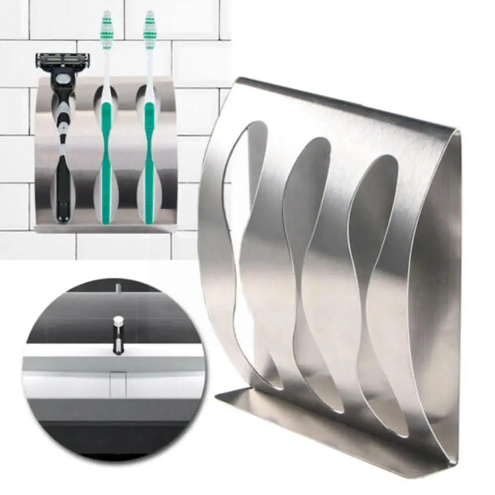 

Настенный держатель для бритвы, полка для зубных щеток, органайзер для слива в ванной комнате, стеллаж, аксессуары для хранения, сталь O9U4
