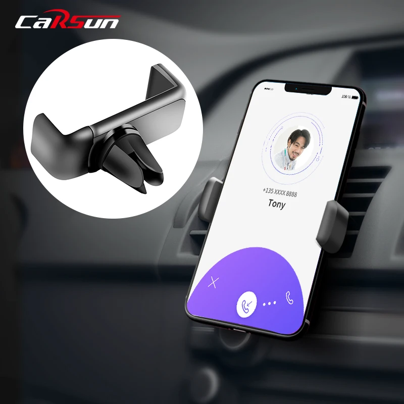 Carsun Car Phone Holder Car Air Outlet Mount Clip Car Accessories Interior Universal Mobile Holder ABS Car Mount Phone Support