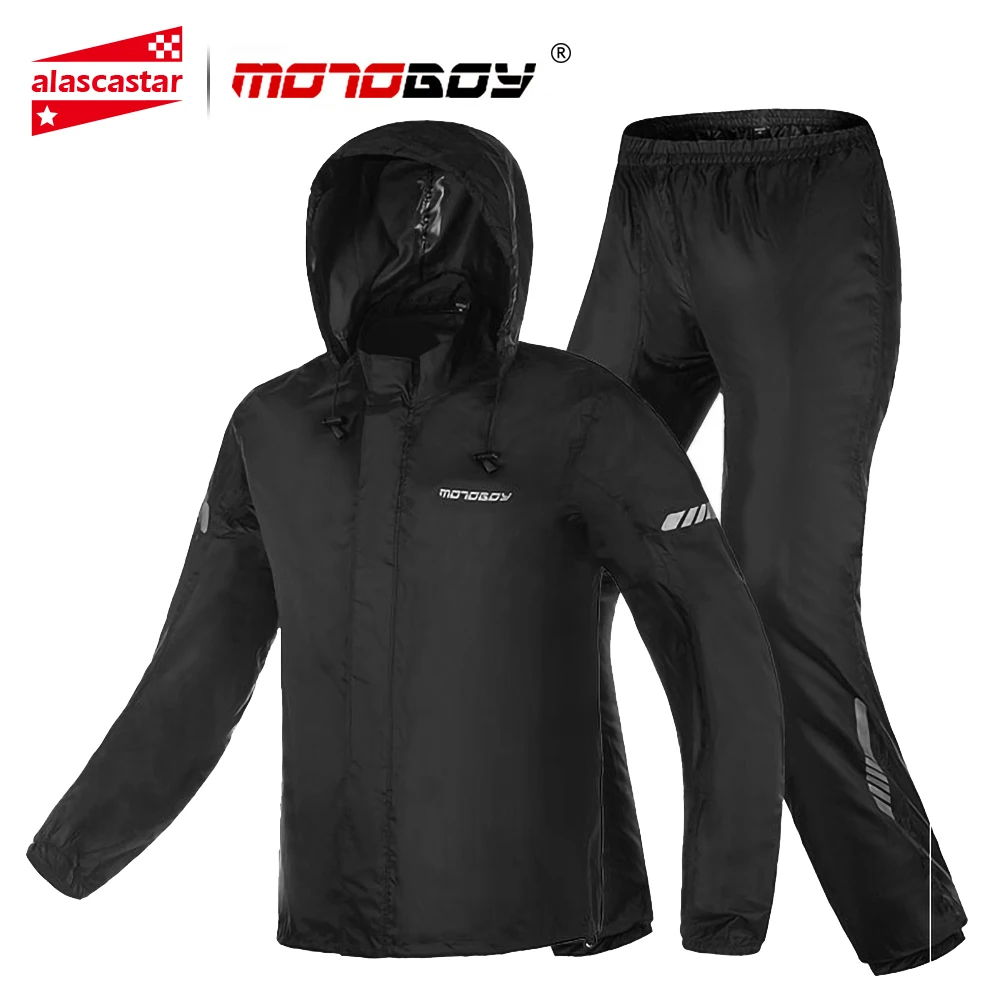 MOTOBOY водонепроницаемый мотоциклетный плащ, костюм, светоотражающая куртка с капюшоном, штаны, Раздельный дождевик, мотоциклетная одежда