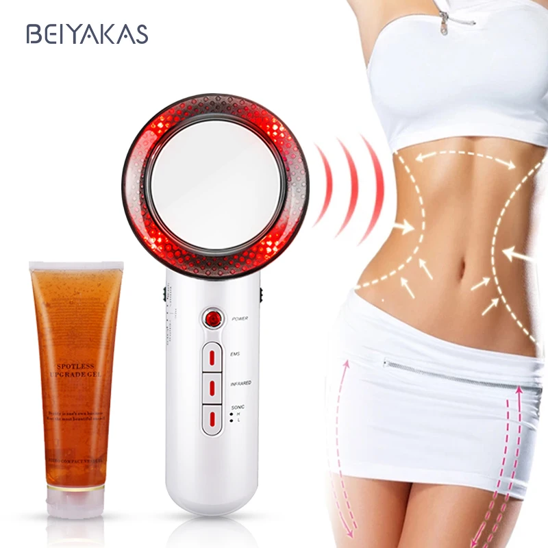 

Ультразвуковой массажер для похудения 3 в 1, инфракрасный массажер для похудения, Антицеллюлитный аппарат для сжигания жира, лифтинга лица, ...