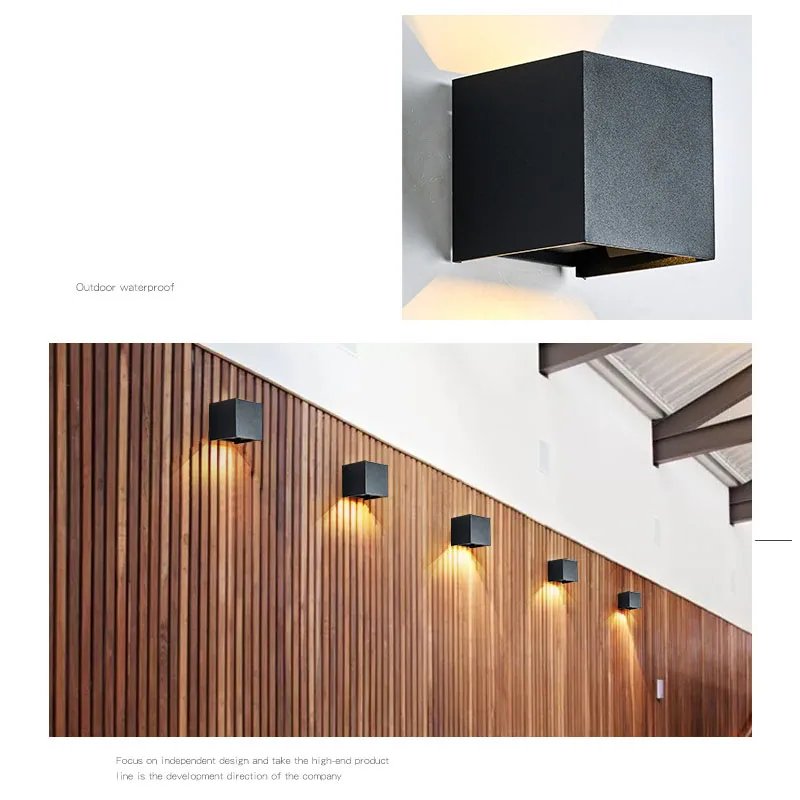 Настенный светодиодный светильник для гостиной квадратная коробка