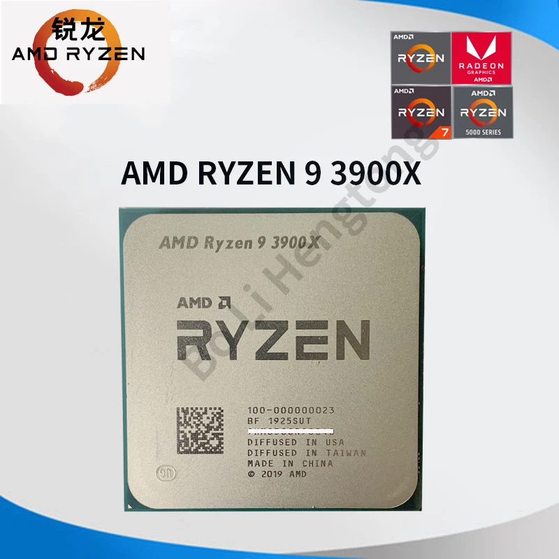 [해외] AMD Ryzen 9 3900X R9 3900X 3.8 GHz 12 코어 24 스레드 CPU 프로세서 7NM L3 = 64M 100-000000023 소켓 AM4