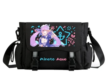 Аниме Hololive Vtuber YouTuber Minato Aqua Повседневная сумка через плечо аниме Женская Мужская