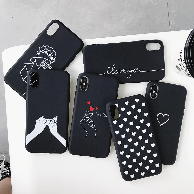 Чехол для iPhone6 iPhone 6S Plus 7 7Plus 8 8Plus X XR XS Max чехол Симпатичные Луна линия рисунком