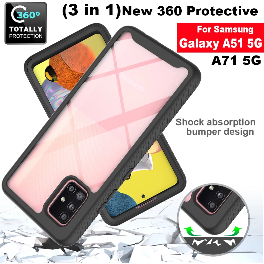 

Black Transparent Cover Case For Samsung Galaxy A51 A71 5G UW A91 A31 A21s A10 A10s A20 A30 A20s A20E A30s A50 A50s A01 Core