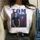 Забавная футболка Tom Holland с графическим принтом, Модная стильная рубашка в стиле Харадзюку, крутая футболка большого размера, модный топ с графическим принтом для женщин на лето