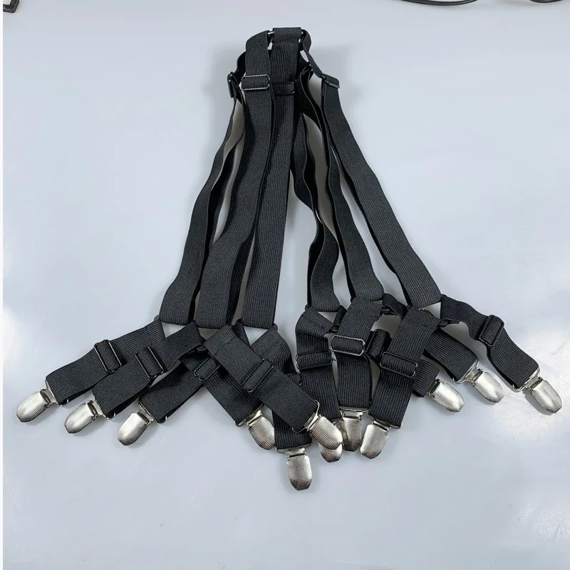 

1 Pack Bed Sheet Clips, Adjustable Bed Sheet Clips, Bed Sheet Fastener, 3 Way 6 Sides 12 Clips Elastic Bed Sheets Fastener, Suit
