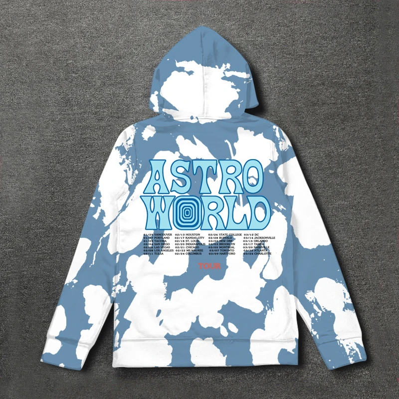 Уличная одежда Трэвиса Скотта астромира астронавта tie Dye Толстовка для мужчин и