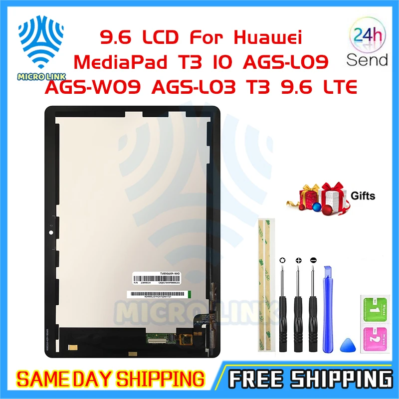 

New 9.6" LCD For Huawei MediaPad T3 10 AGS-L09 AGS-W09 AGS-L03 T3 9.6 LTE LCD Display With Touch Screen Digitizer Assembly