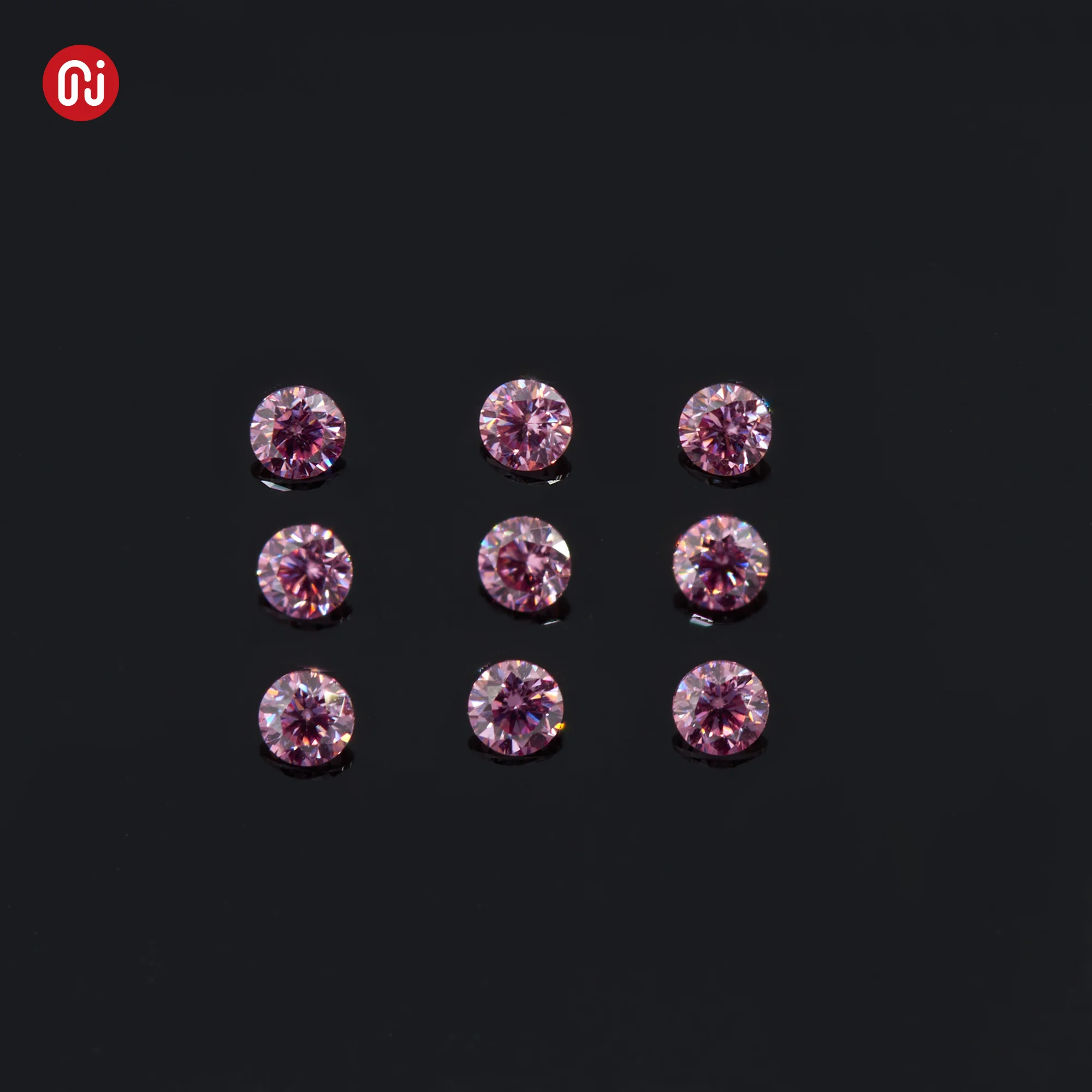 GIGAJEWE Moissanite розовый 2 0 мм 0.5ct VVS1 Круглый Мини маленький размер свободный Алмазный