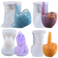 gesture candle epoxy resin mold fingers aromatherapy plaster silicone mould diy crafts jewelry home decoration casting tools