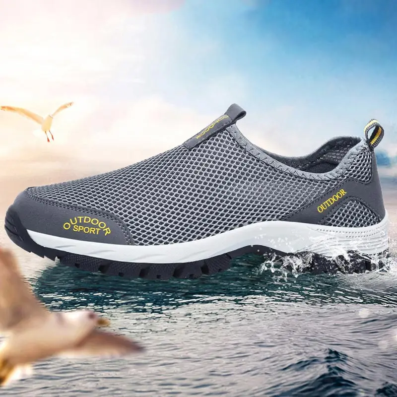 Уличные мужские кроссовки спортивная обувь спортивные Серые тренировочная