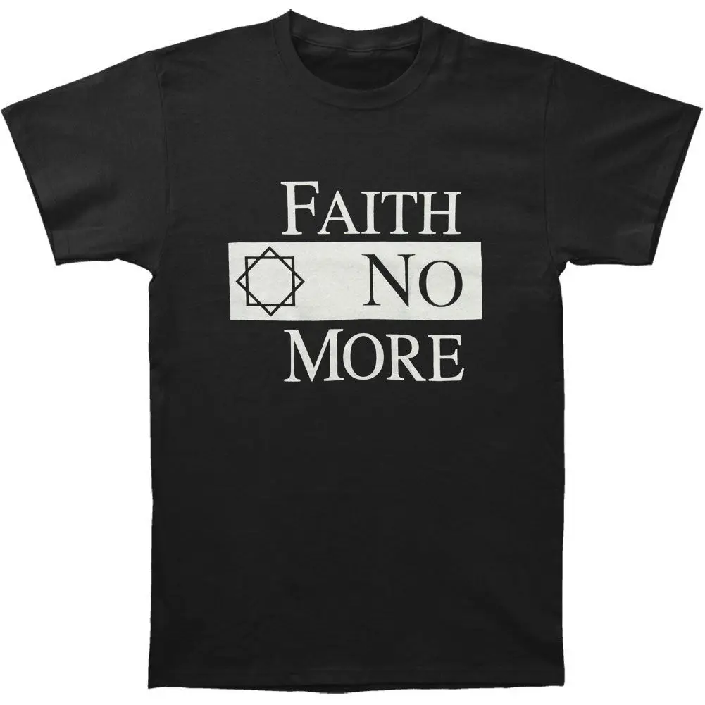Мужская классическая черная приталенная футболка с логотипом Faith No More, черная футболка средней длины, дешевая распродажа, хлопок, модная футболка с коротким рукавом